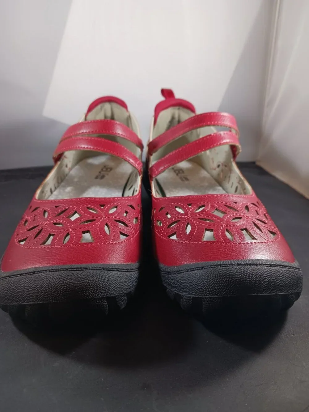 JBU by Jambu Women's Bellerose Encore Mary Jane Red Size 8.5M